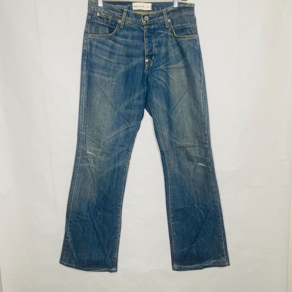 Paper Denim & Cloth Jeans Women 30 Blue Button Front Style 12334 Mens Fit